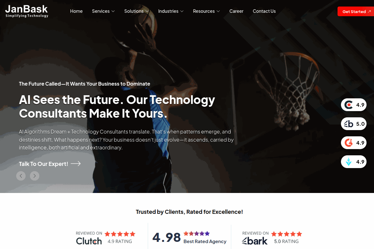 JanBask website preview showing technical comparison guides